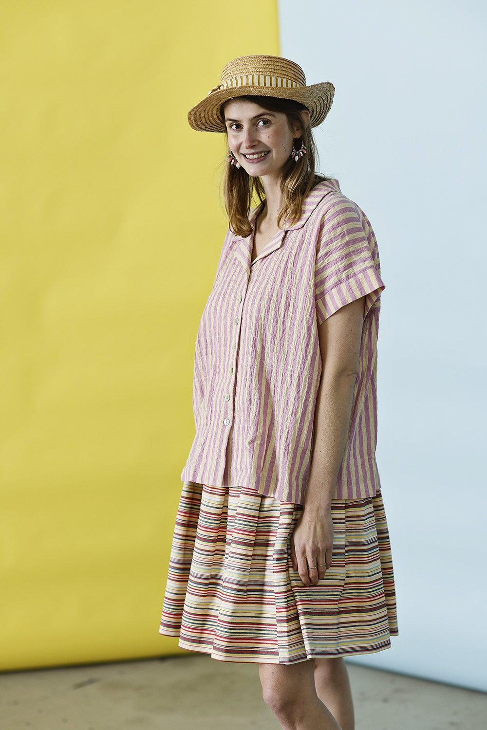 mc881a-rose-white-striped blouse-buttons-mcverdi