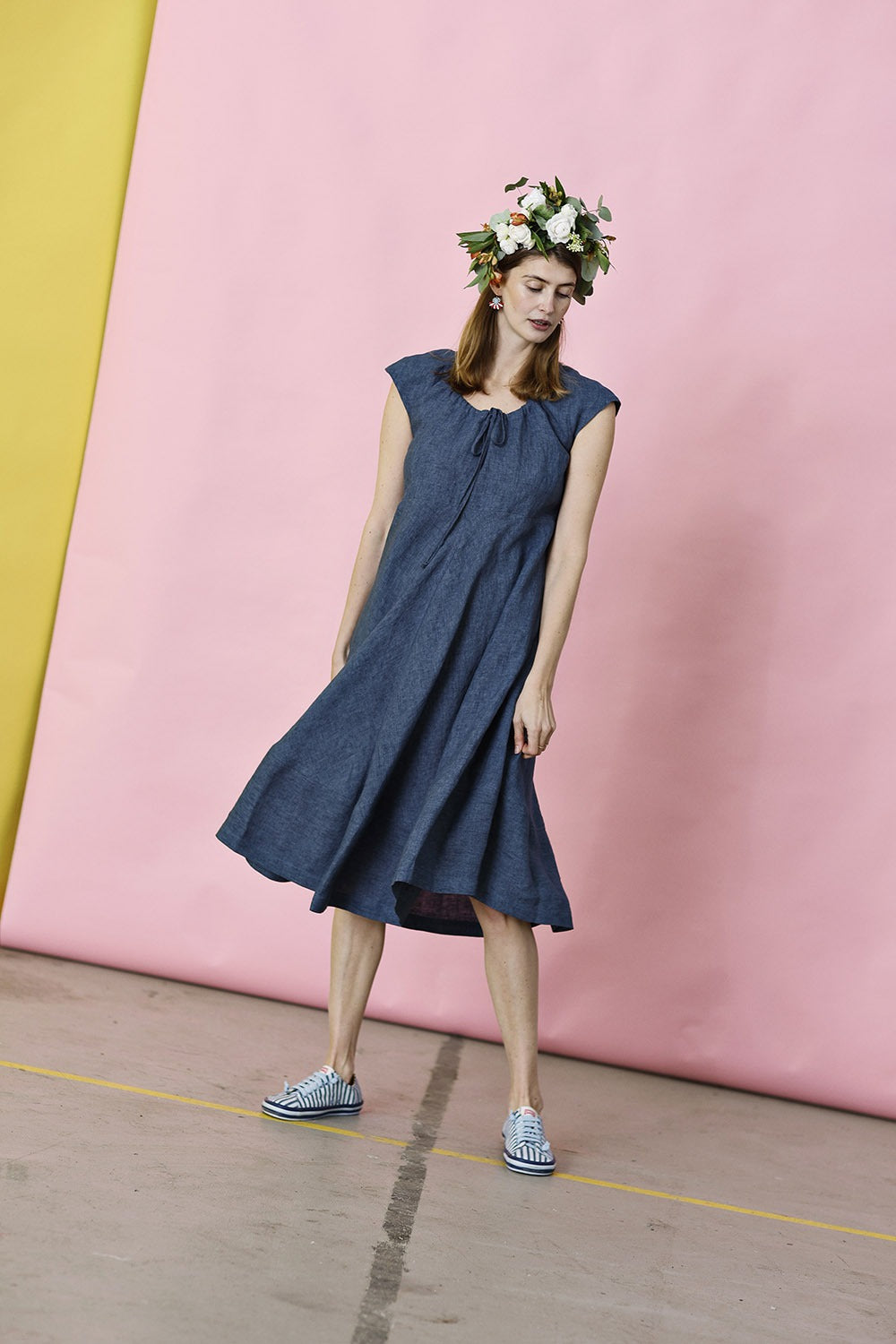 mc882d-bu-blue linen dress-blå hørkjole-mcverdi-3