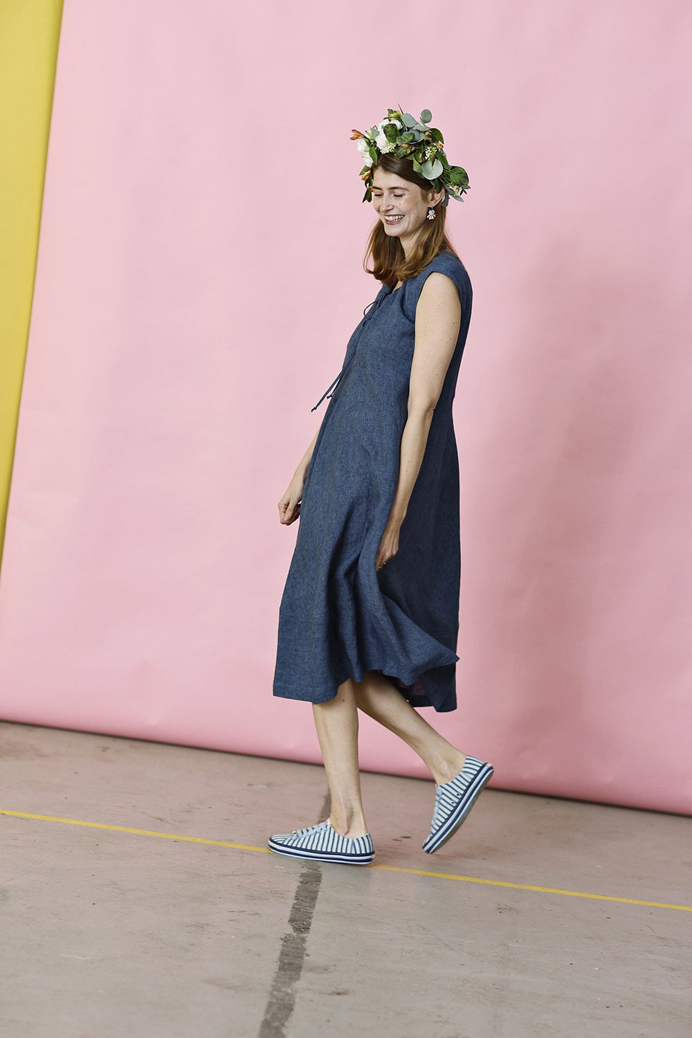 mc882d-bu-blue linen dress-blå hørkjole-mcverdi-4