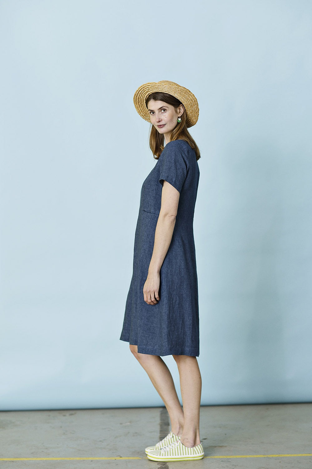mc882e-blå hørkjole-mcverdi-blue-linen-dress-2
