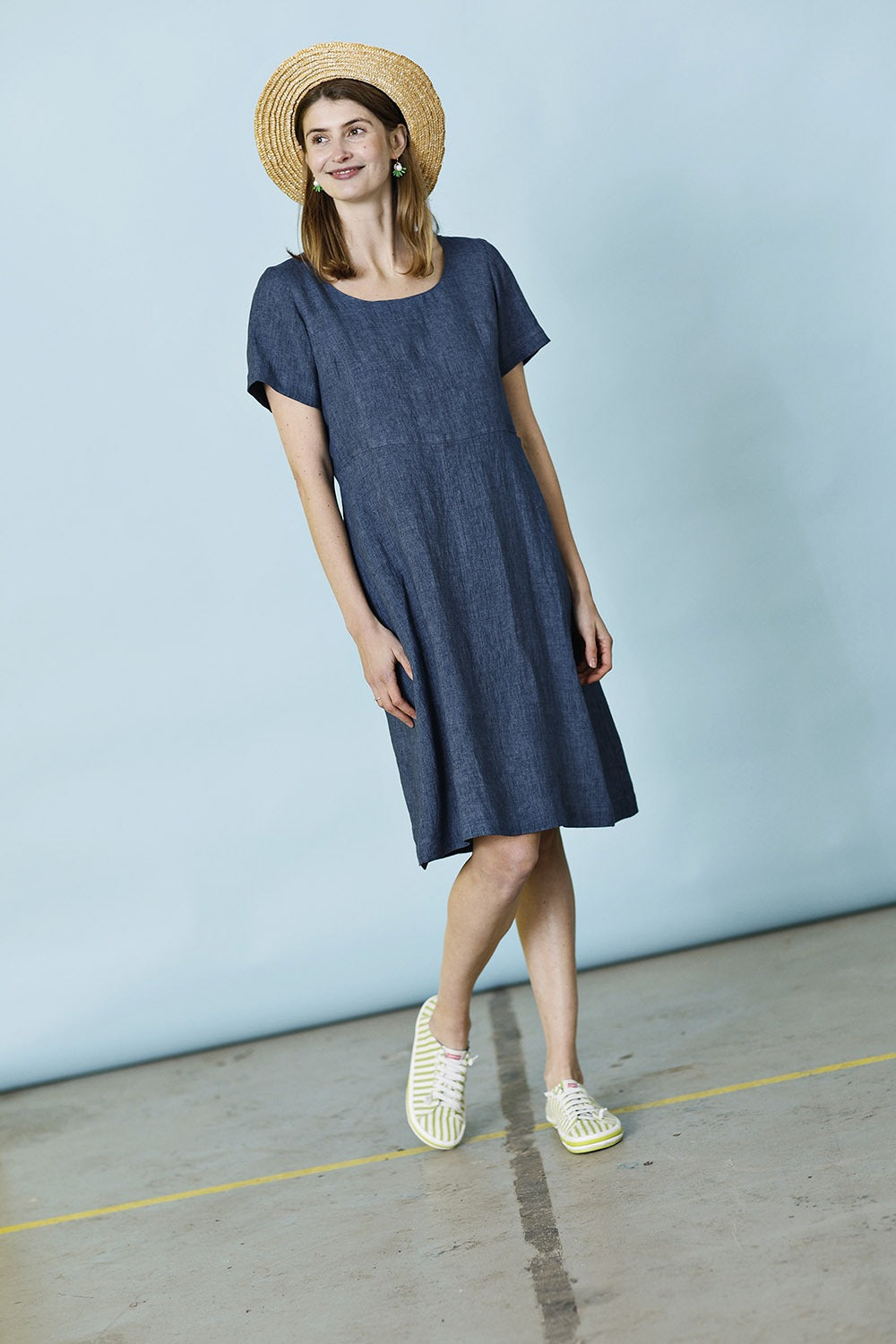 mc882e-blå hørkjole-mcverdi-blue-linen-dress-5