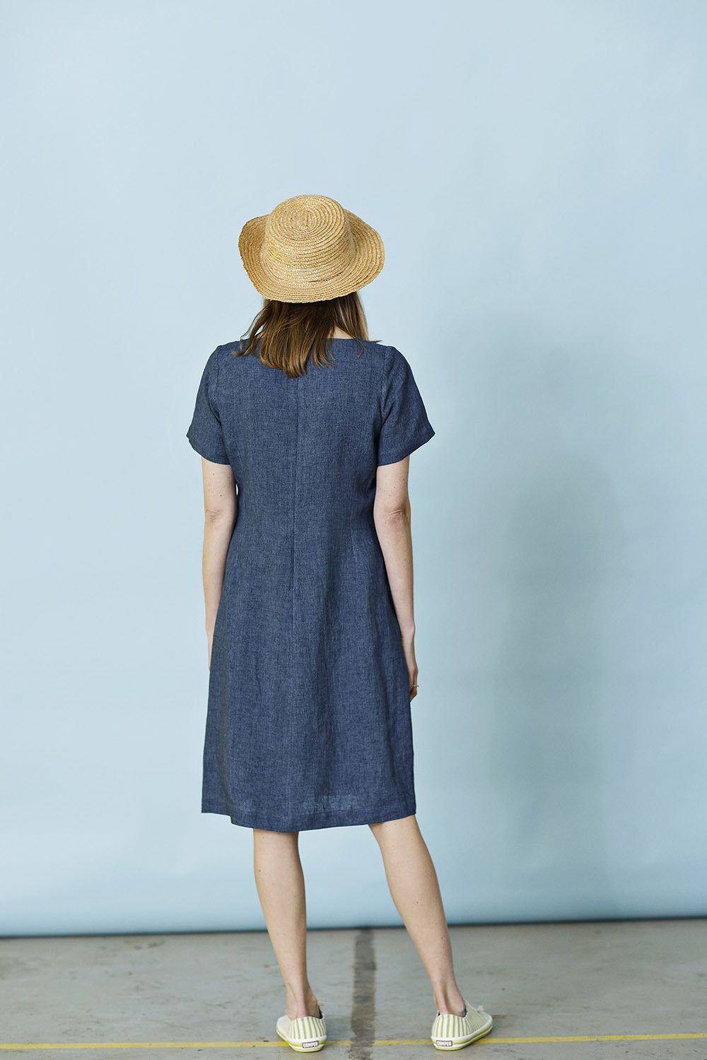 mc882e-blå hørkjole-mcverdi-blue-linen-dress-4