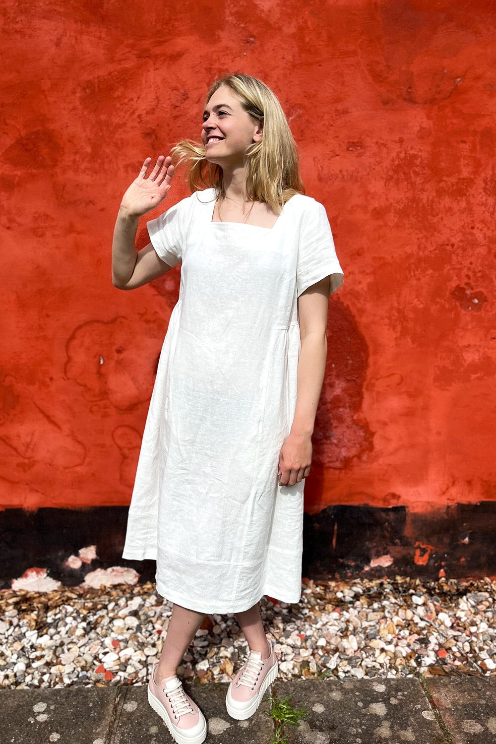 Dress-White- linen- 882F