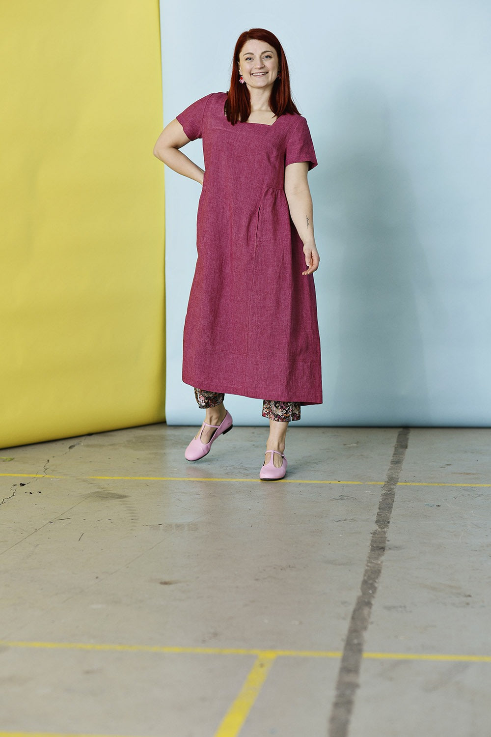 mc882f-pink dress -rosa hørkjole-mcverdi-