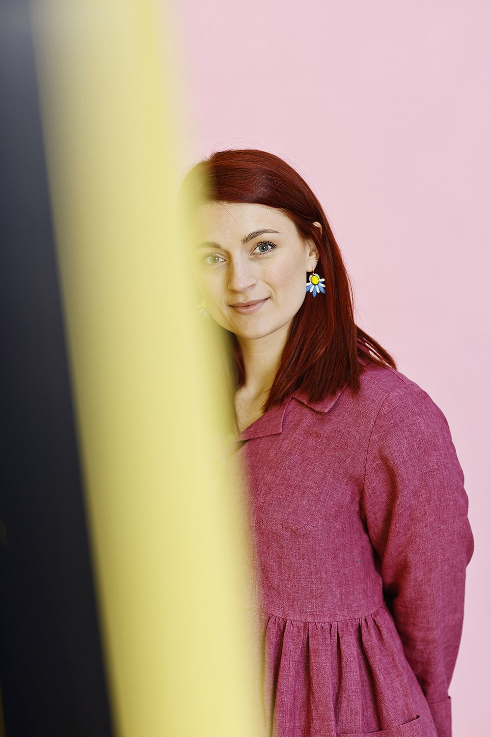 mc882g-pink-mcverdi-hørkjole-linen dress buttons-1-9