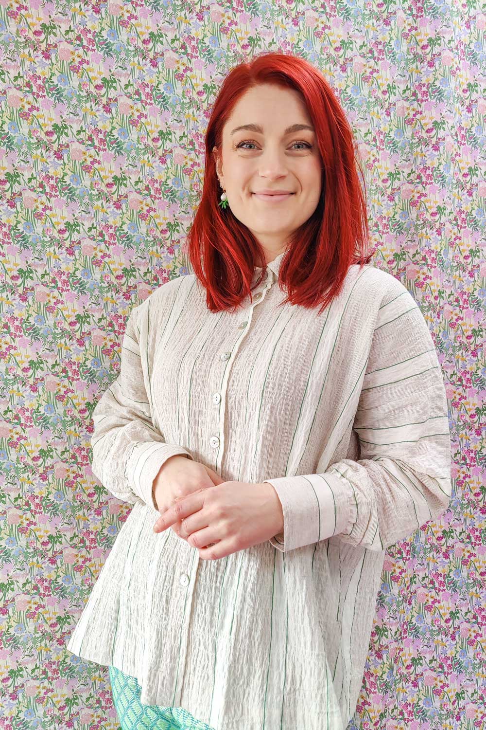 mc884b-stribet-skjorte-bomuld-mcverdi-striped shirt for women-120945