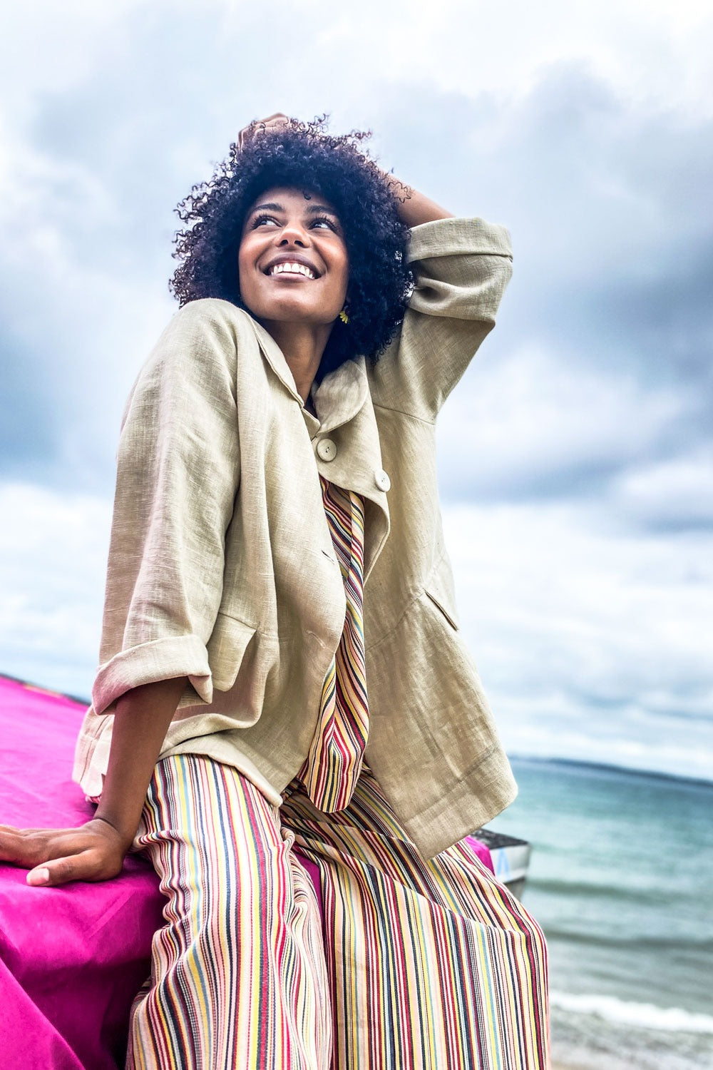 mc888b- linen jacket-sand-mcverdi-ss23-summer collection-linen-cotton-bomuld-09