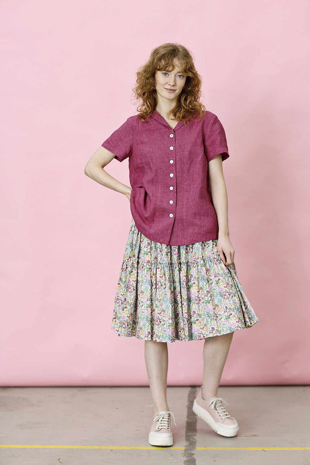 mc732a-pink-mcverdi-hørskjorte-linen shirt-5