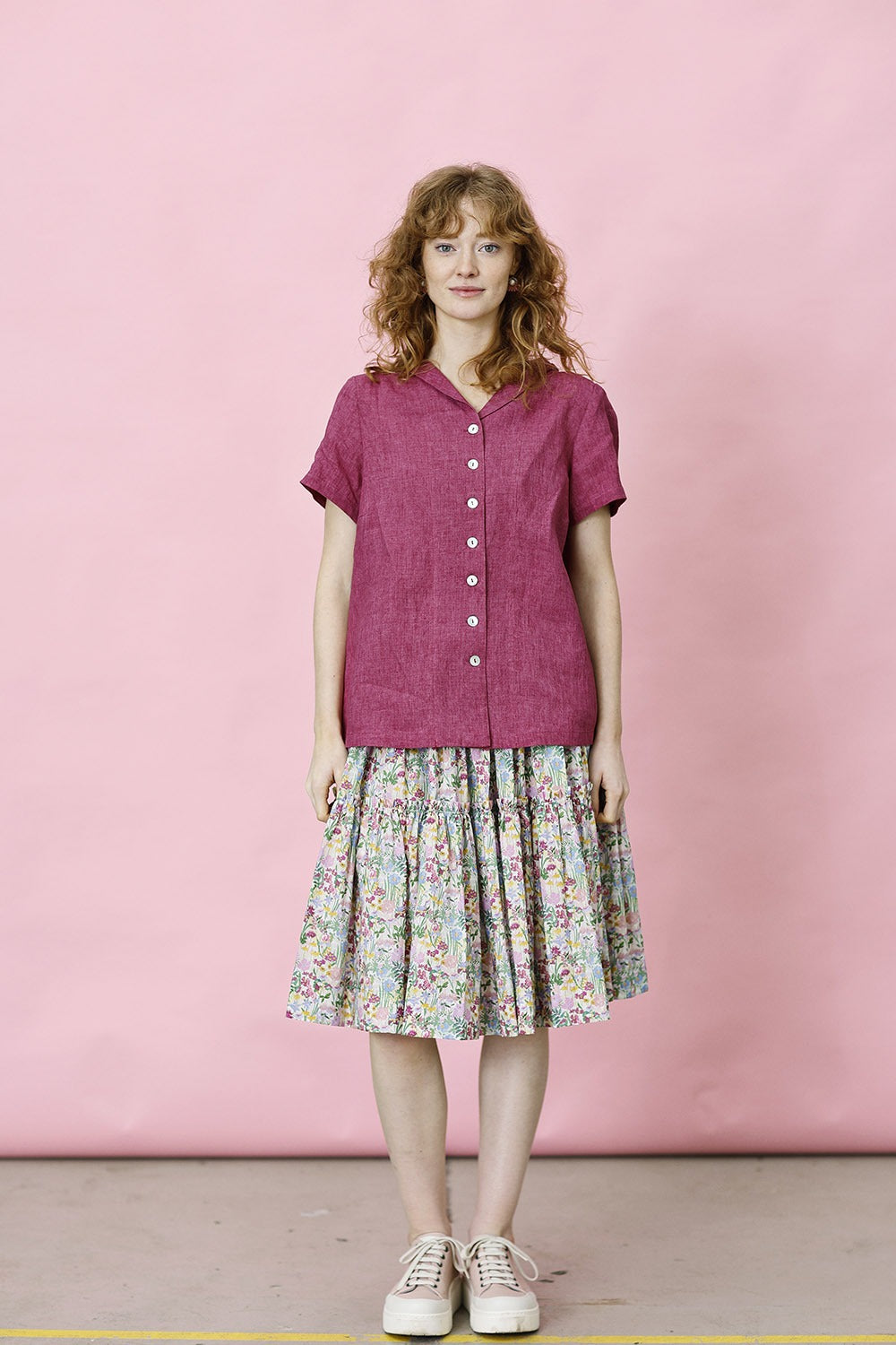 mc732a-pink-mcverdi-hørskjorte-linen shirt-1