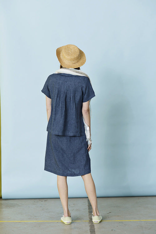 mc732a-bu-blue linen blouse with button-mcverdi-hørbluse