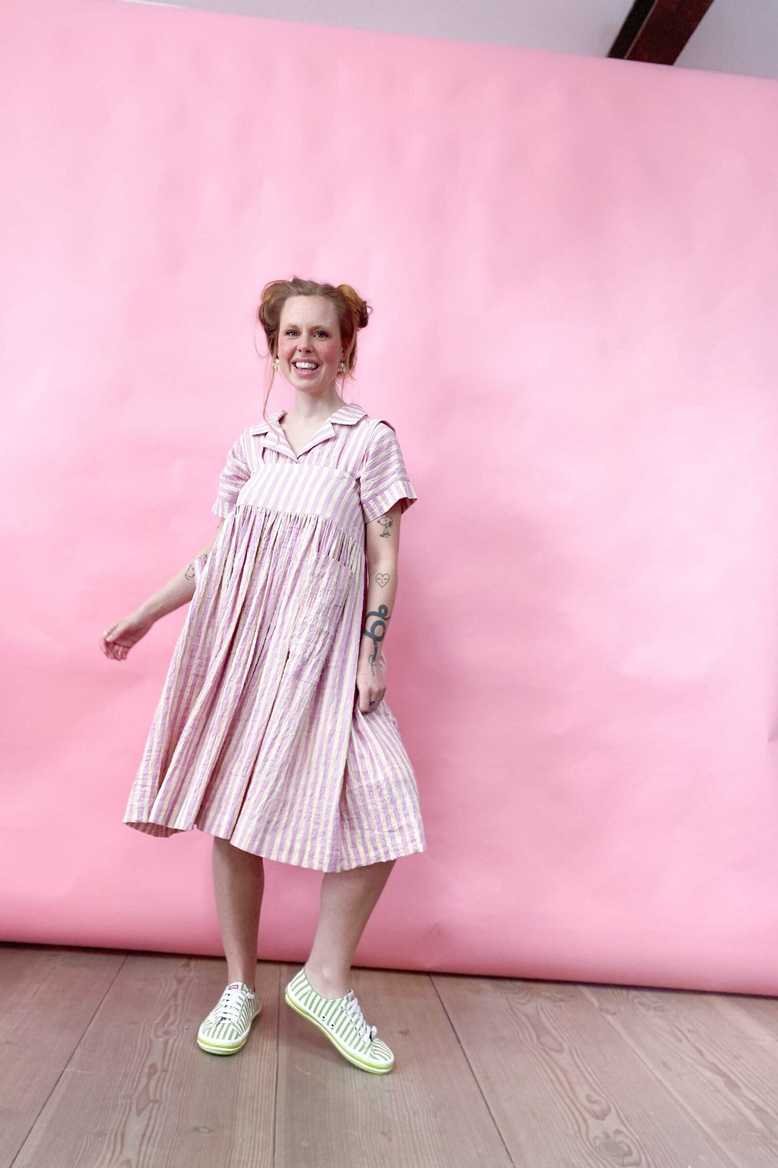 Mcverdi-mc881e-stribet-rosa-nederdel-5