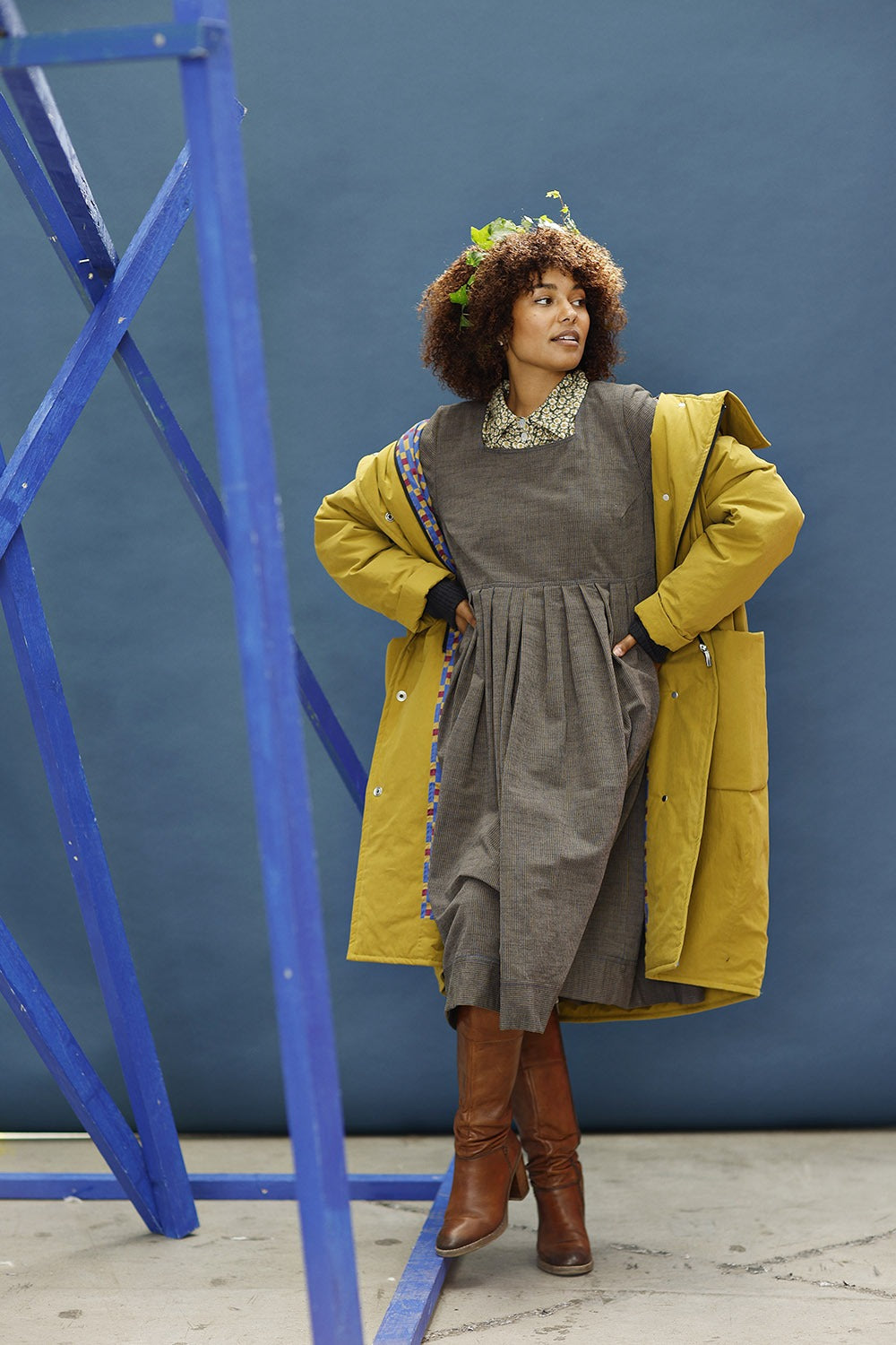 mc861c-aw23-curry yellow winter coat-mcverdi-vinterfrakke med hætte-5