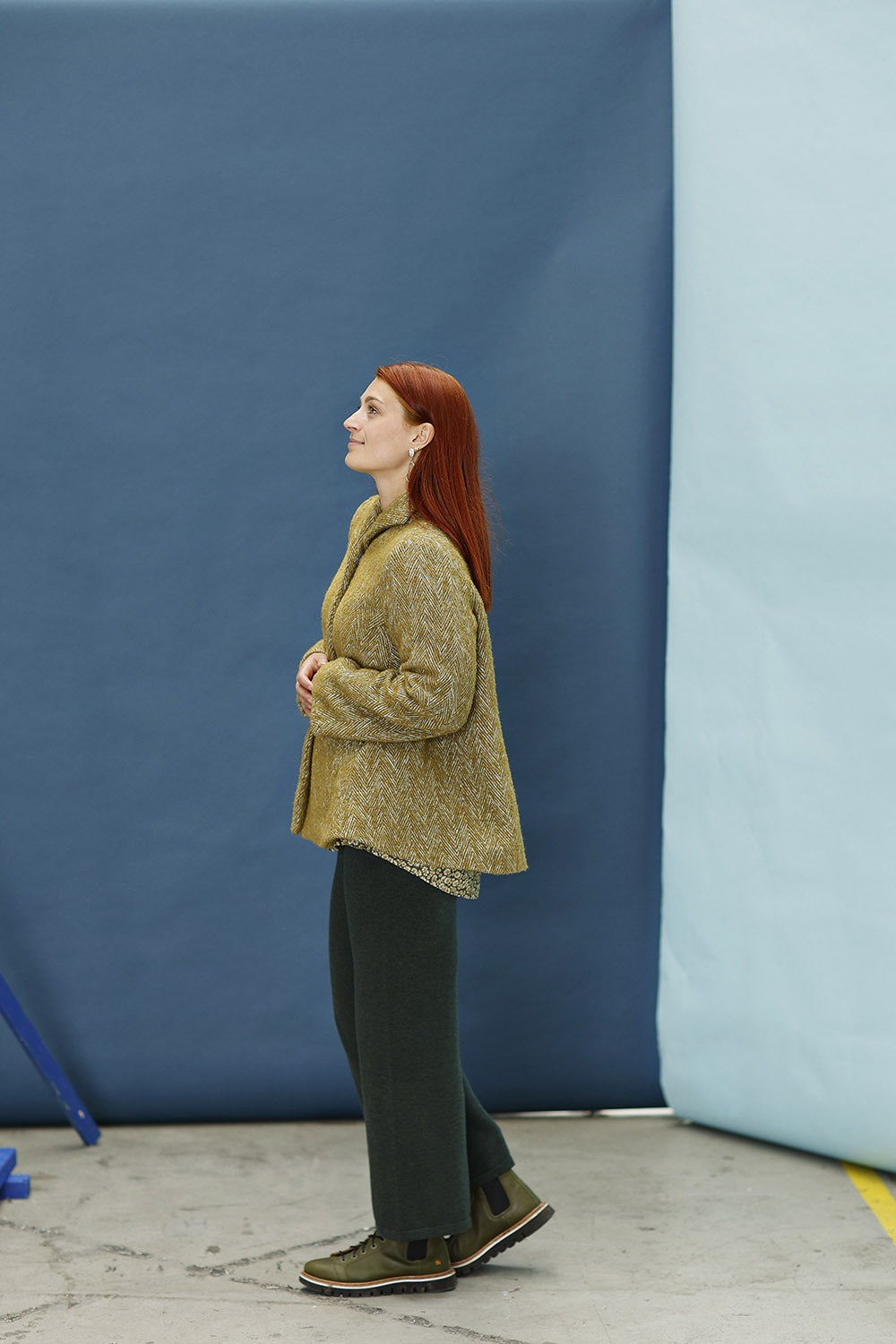 mc902a-curry vinter frakke-mcverdi-lille-jakke i uld-twill-efterår