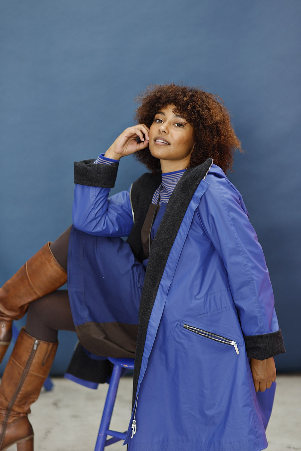 mcb-blue raincoat-mcverdi-gommy coat-vinterfrakke-regnfrakke-6