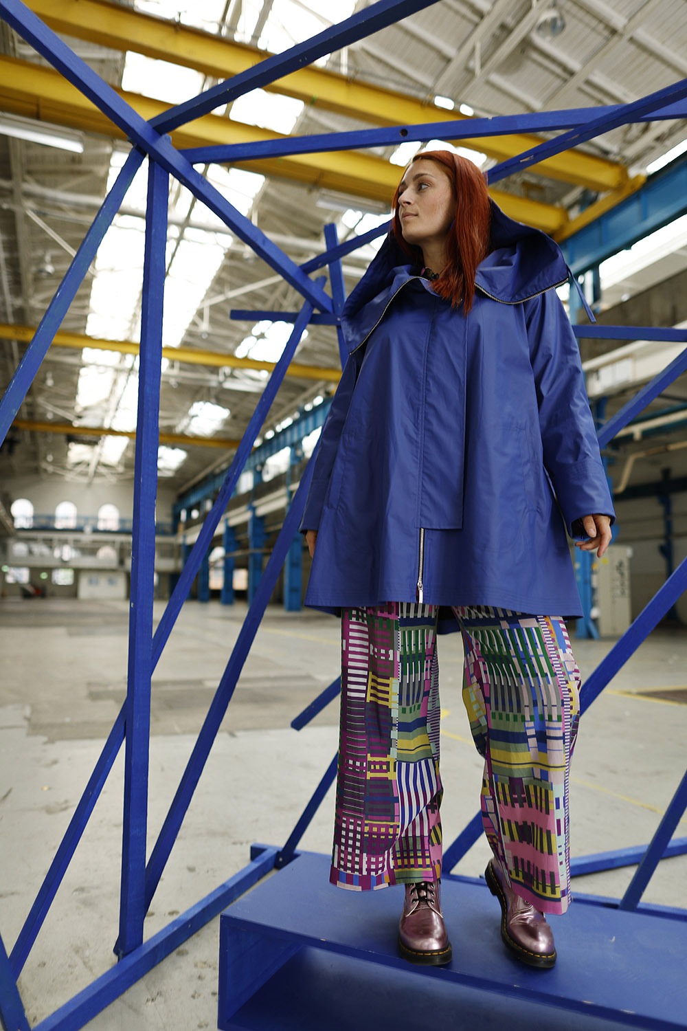 mcd-blue mcverdi coat-gummifrakke-rain coat-regnfrakke med uldfoer-6