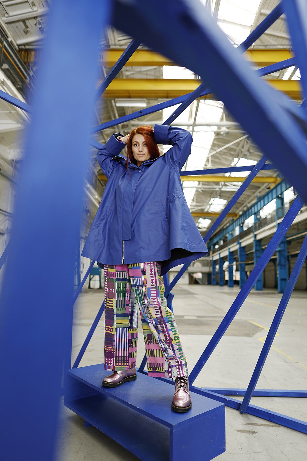 mcd-blue mcverdi coat-gummifrakke-rain coat-regnfrakke med uldfoer