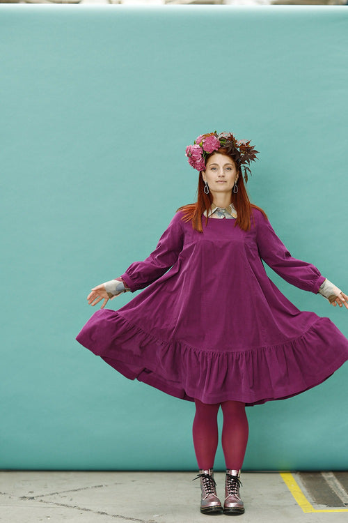 mc906c-pink-baby cord dress-mcverdi-fløjlskjole-7