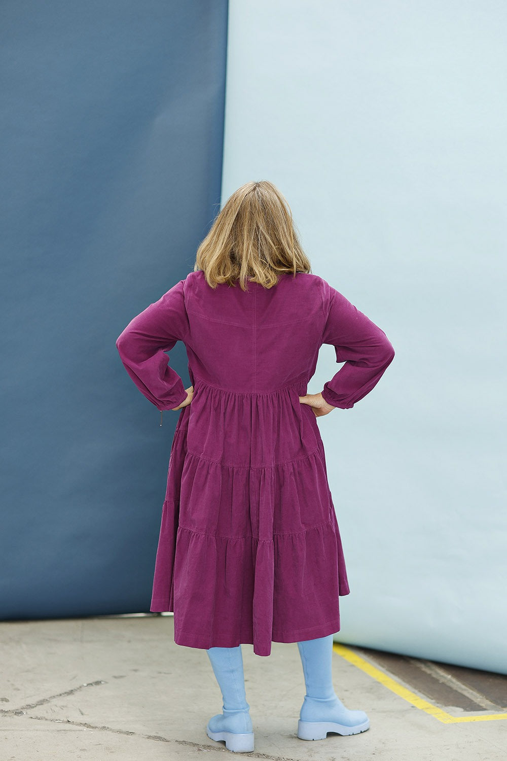 mc906e-pink flæsekjole-mcverdi-ruffle dress-baby cord-5