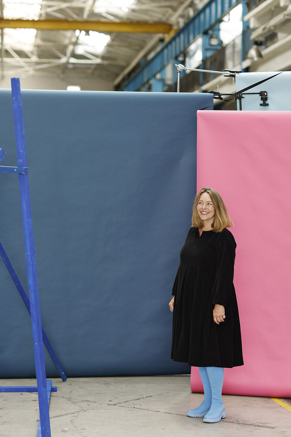 mc907d-black corduroy velvet dress-mcverdi-sort fløjlskjole-2