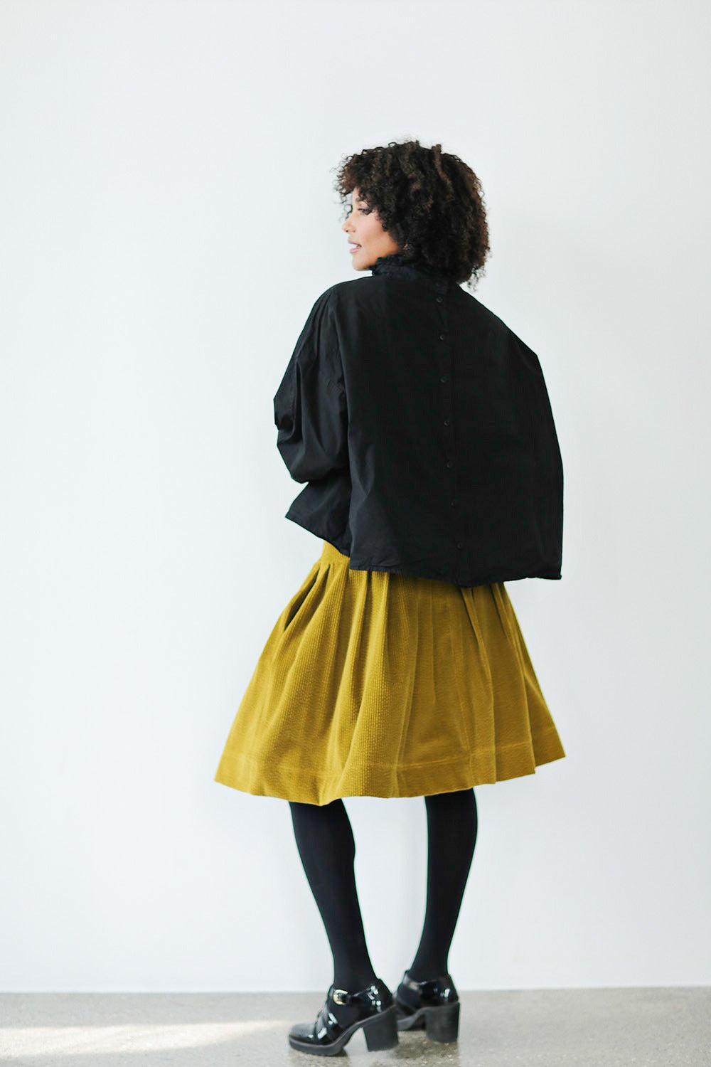 mc907e-curry-yellow-gul nederdel-skirt-mcverdi-fløjl-corduroy