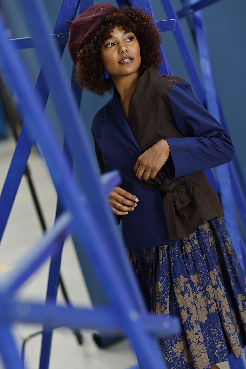 mc900a-to farvet slå om bluser-jakke-mcverdi-two colored wrap shirt-7