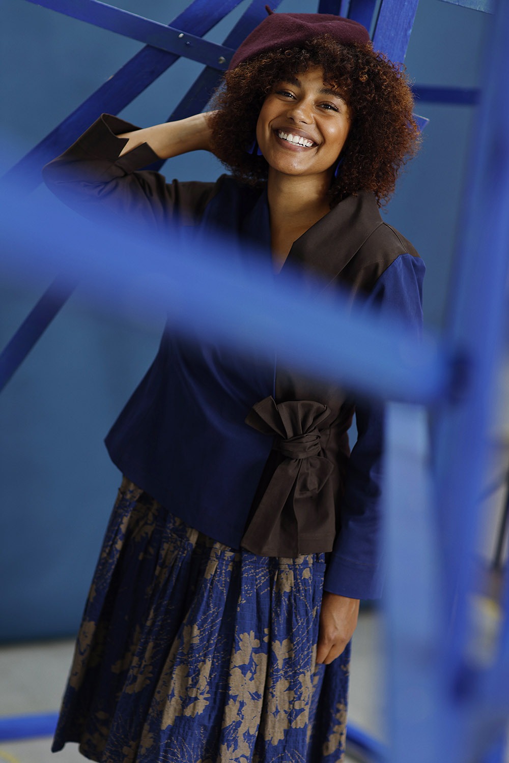 mc900a-to farvet slå om bluser-jakke-mcverdi-two colored wrap shirt-3