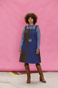 mc909c – spencer dress-2 coloured-dress with straps-pinafore dress-spencer kjole