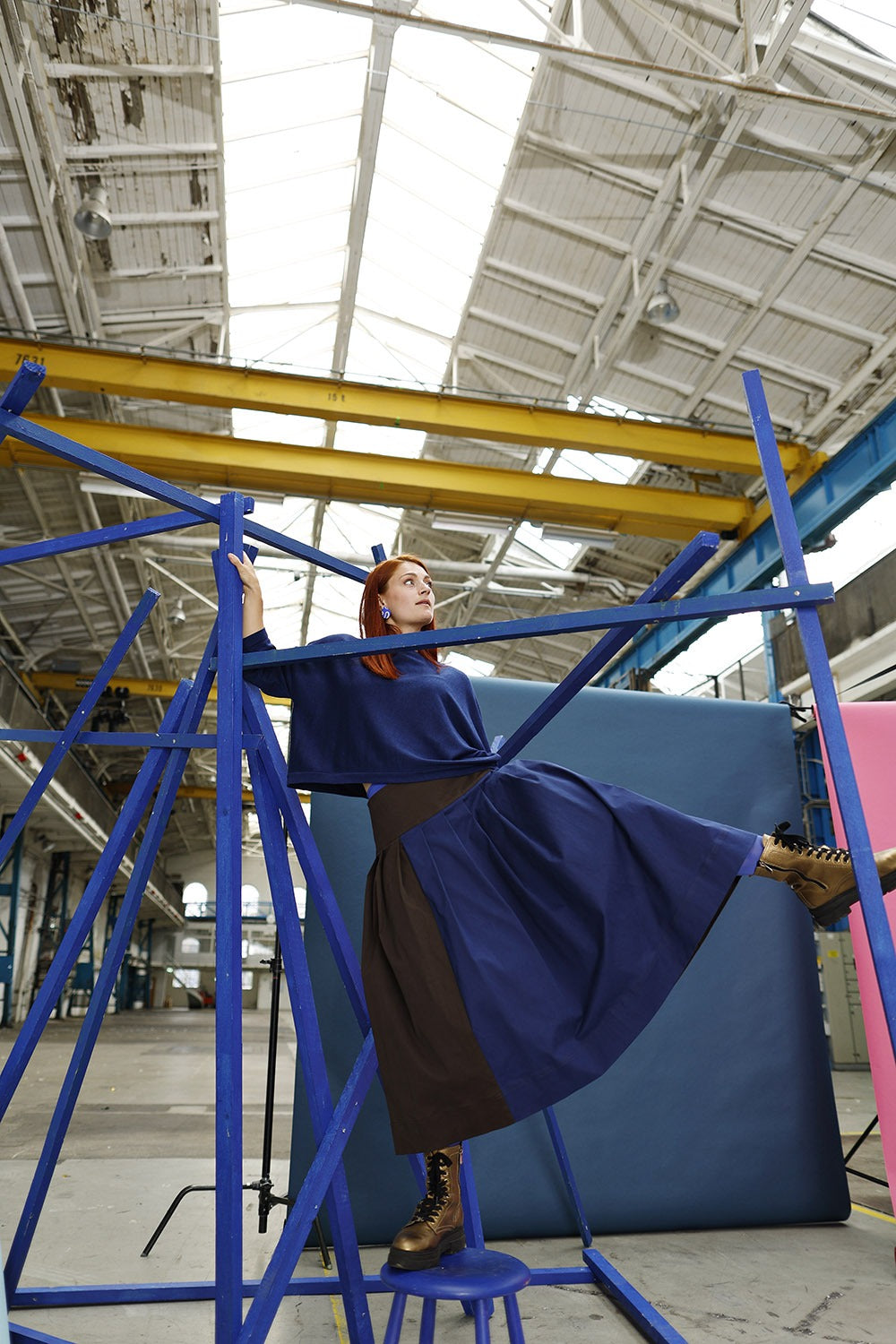 mc909d-2-coloured skirt-mcverdi-mathilde nederdel-to farvet nederdel