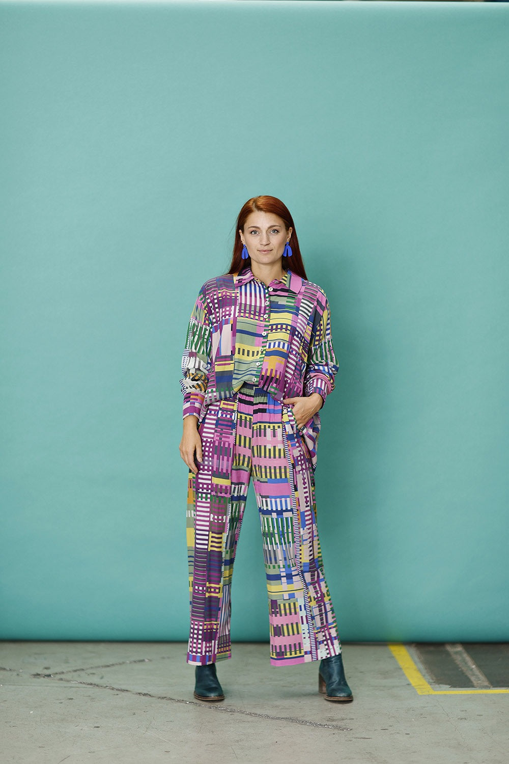 mc913c-signe kejlbo bukser med print-cupro-mcverdi-trousers