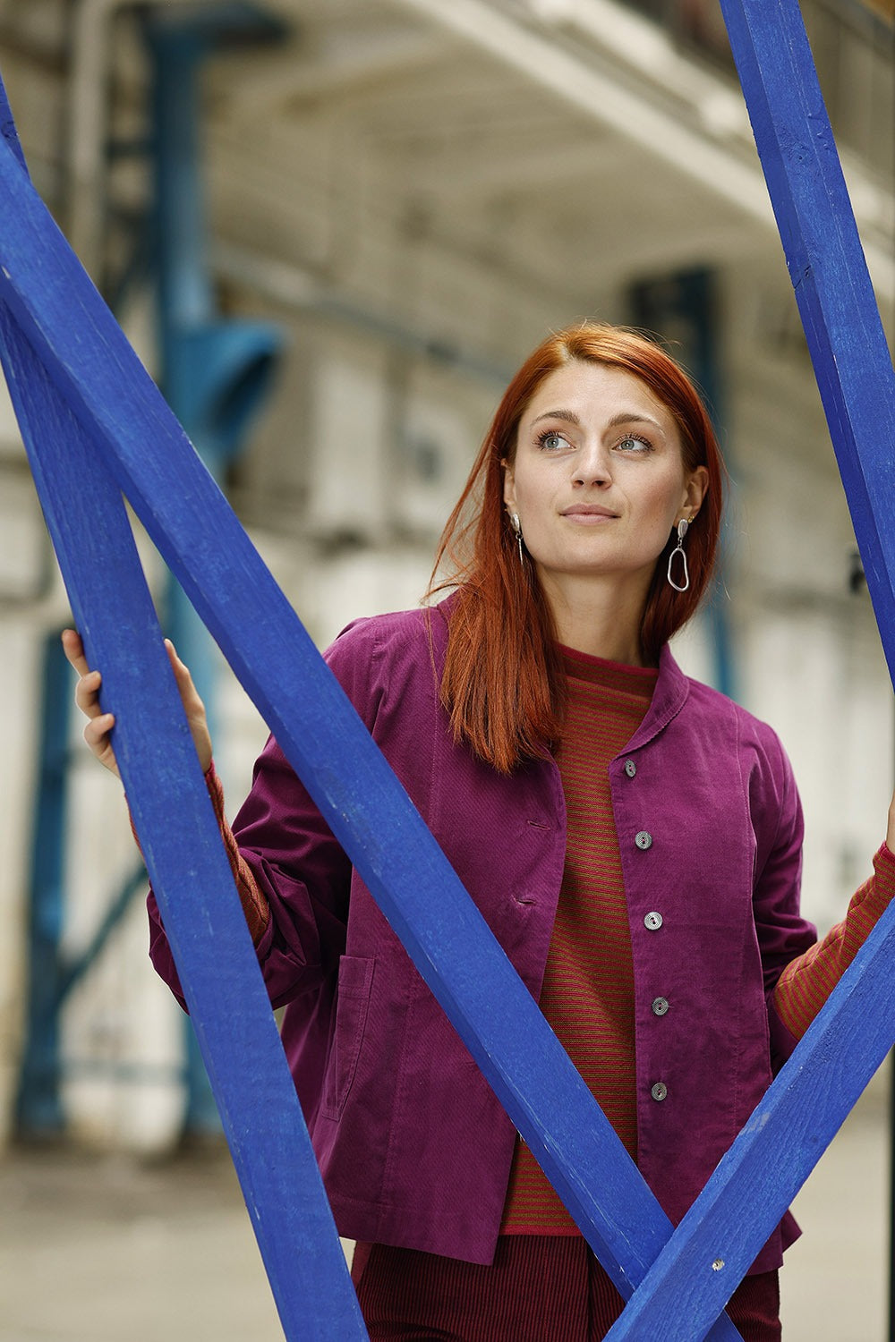 mc909a-pink striped shirt-mcverdi-blazer-cotton-stribet jakke-3