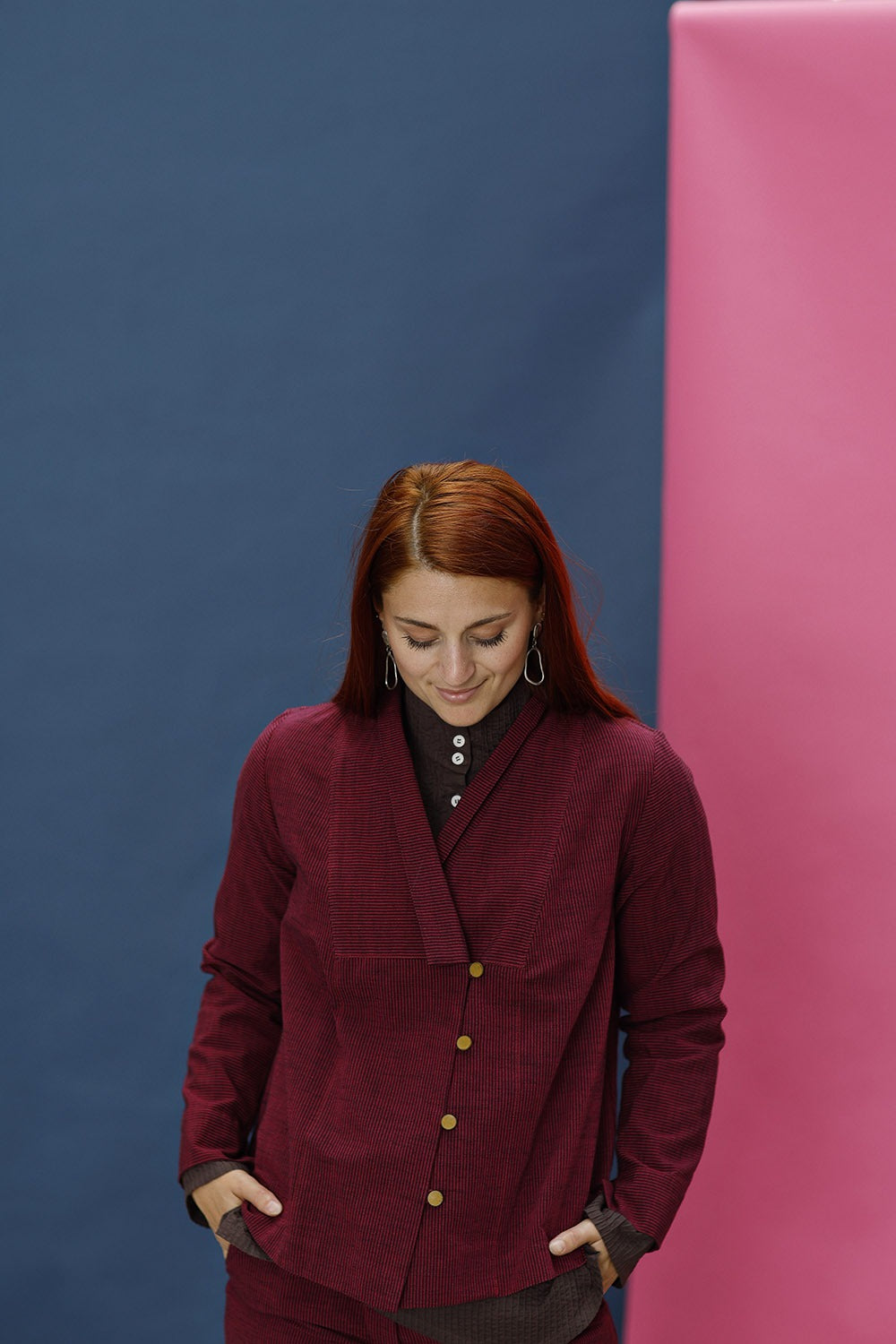 mc909a-pink striped shirt-mcverdi-blazer-cotton-stribet jakke-5