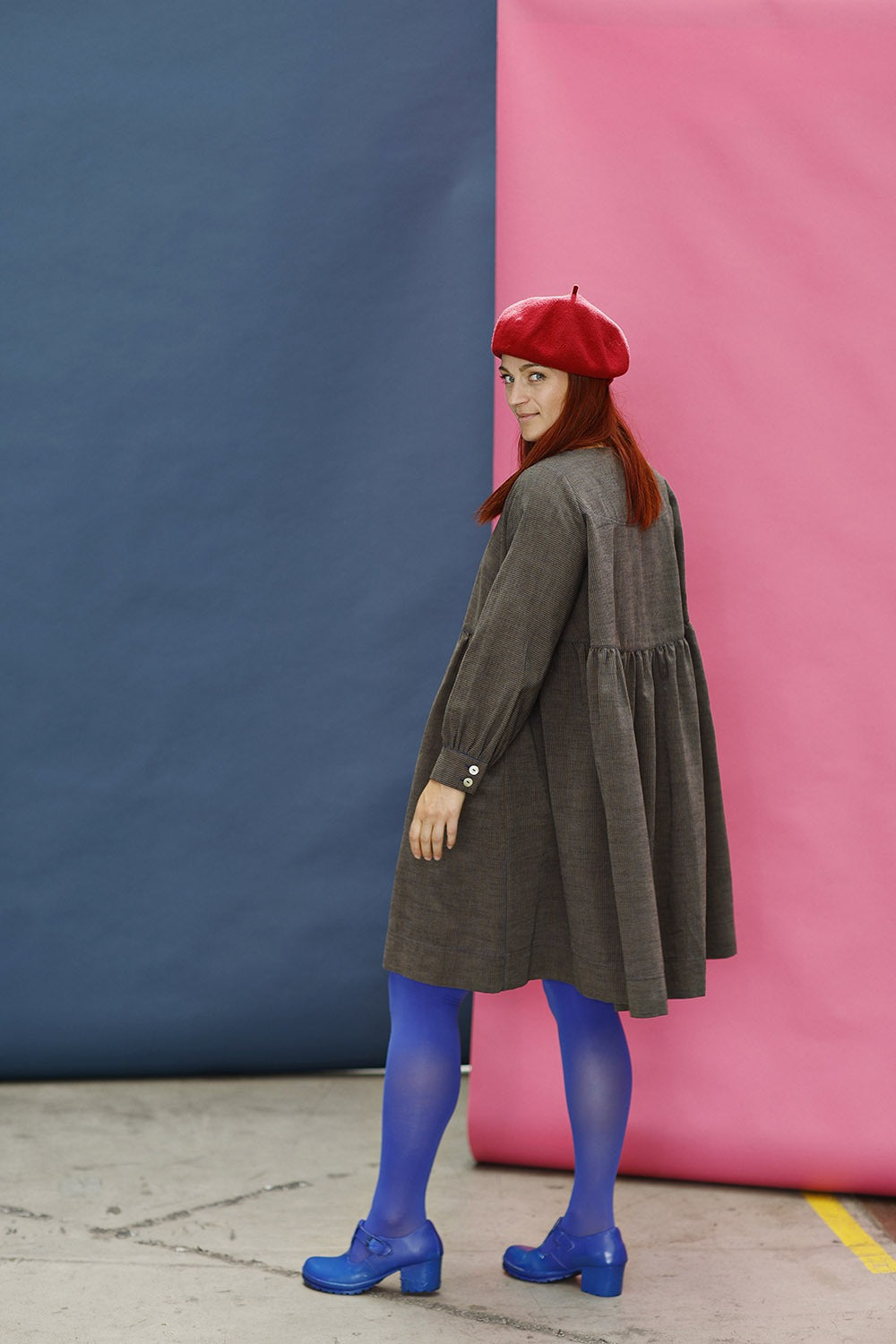 mc909c-stribet kjole-cathrine-vinterkjole-striped dress-mcverdi-2