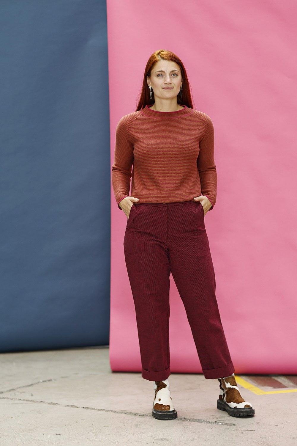 mc909f-pink stripe pants-trousers-stribede bukser mcverdi