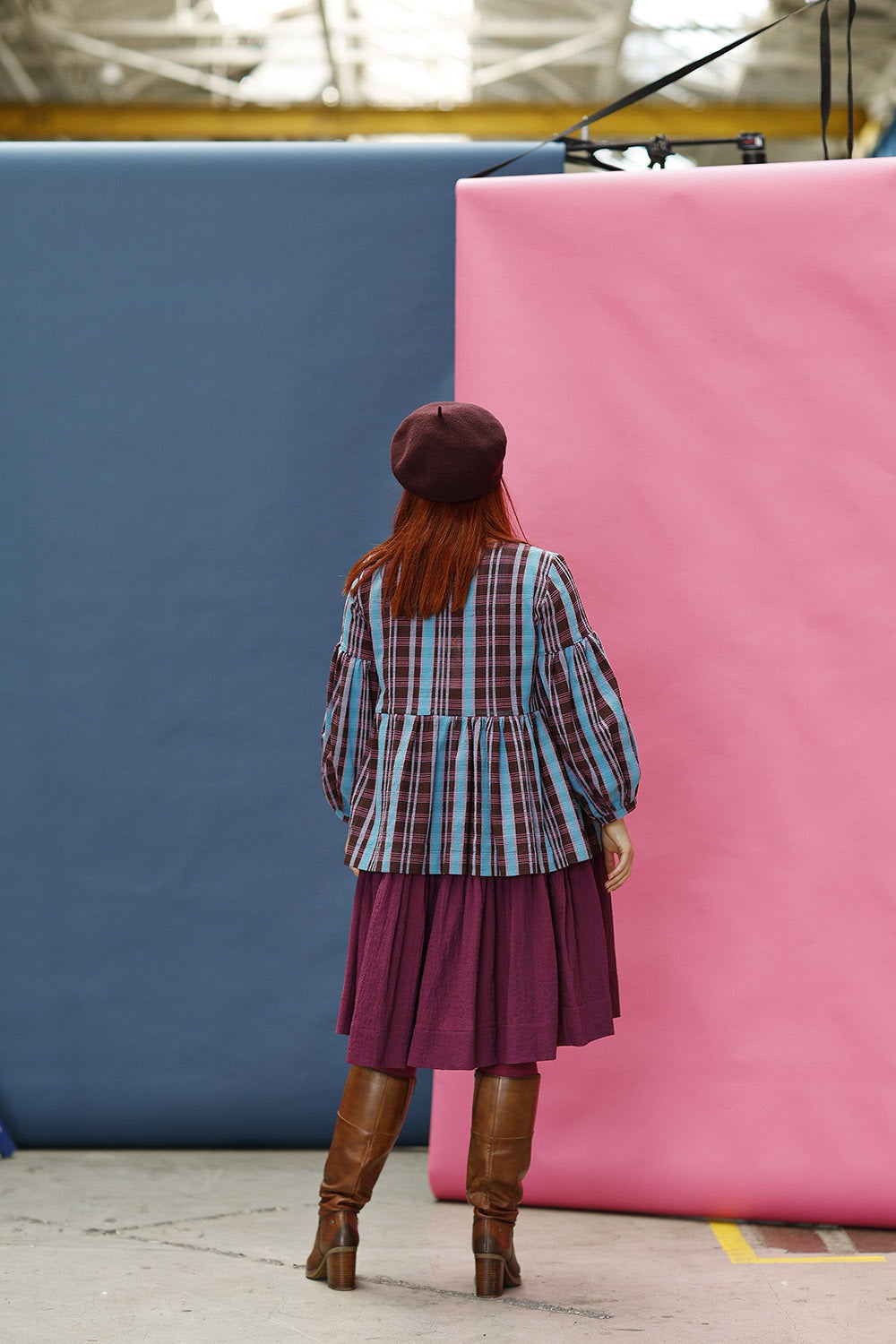 mc912a-striped blouse-mcverdi-cotton-bordeaux-turquiose-1-11