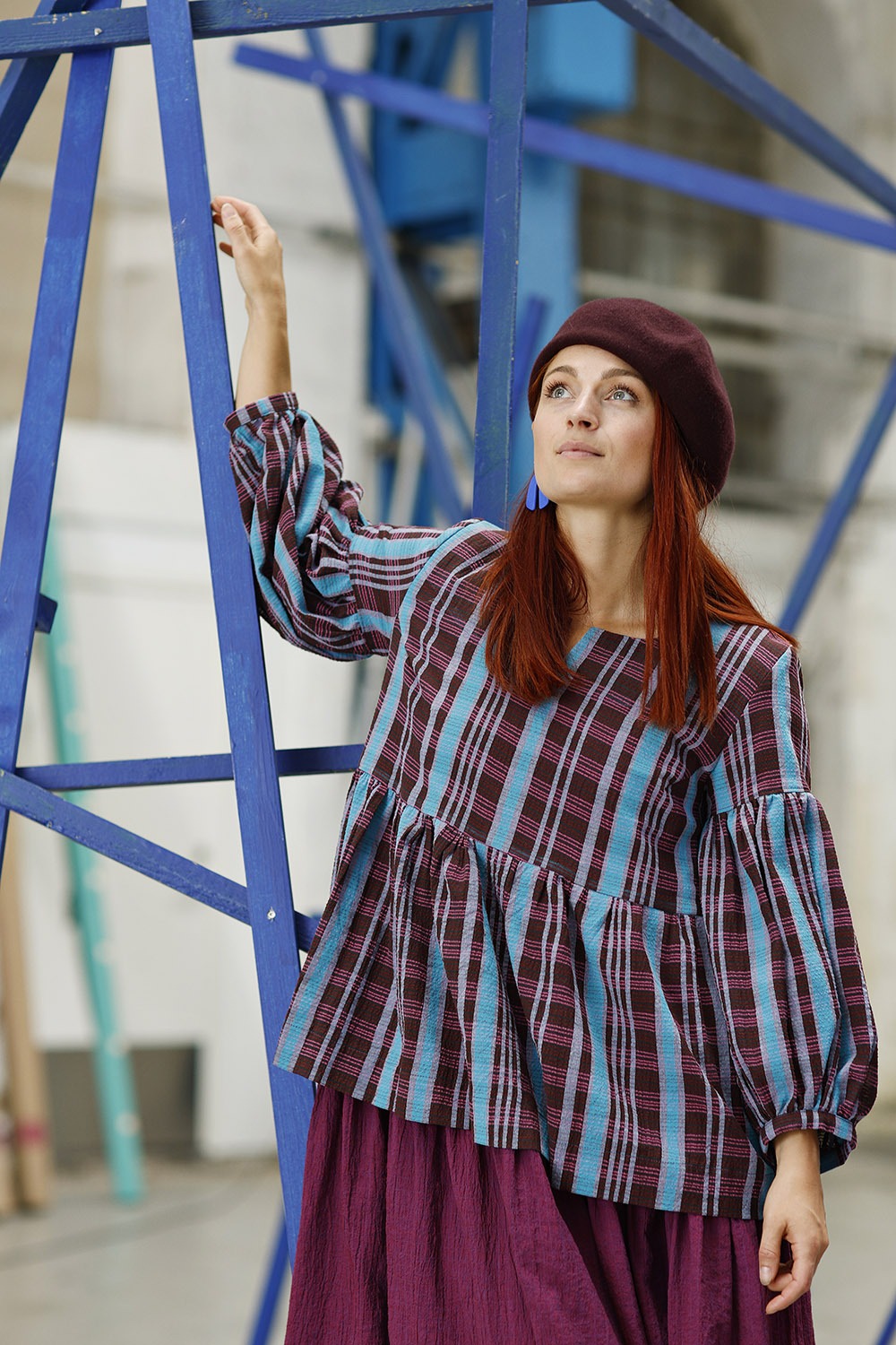 mc912a-striped blouse-mcverdi-cotton-bordeaux-turquiose-1-6