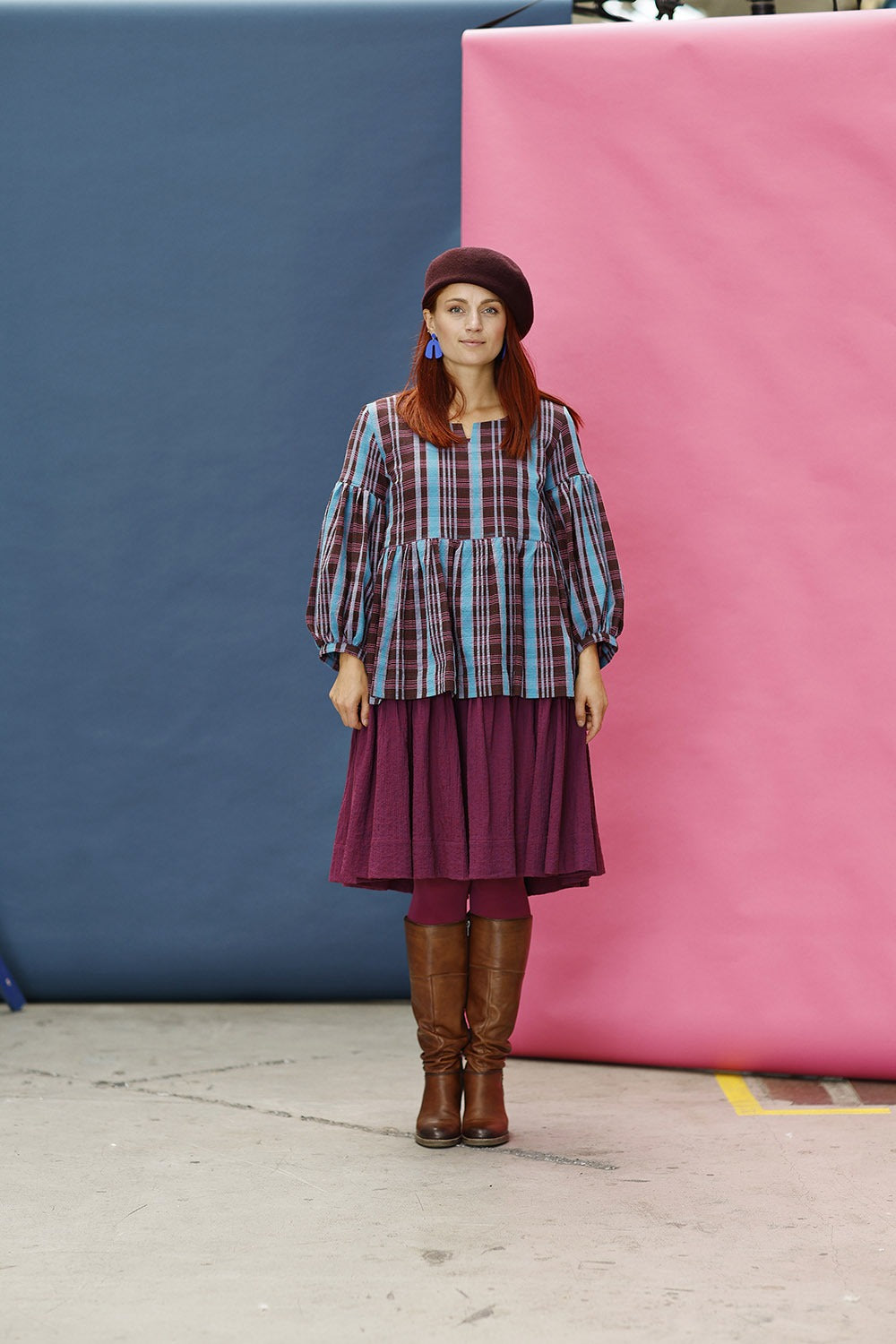 mc912a-striped blouse-mcverdi-cotton-bordeaux-turquiose-11