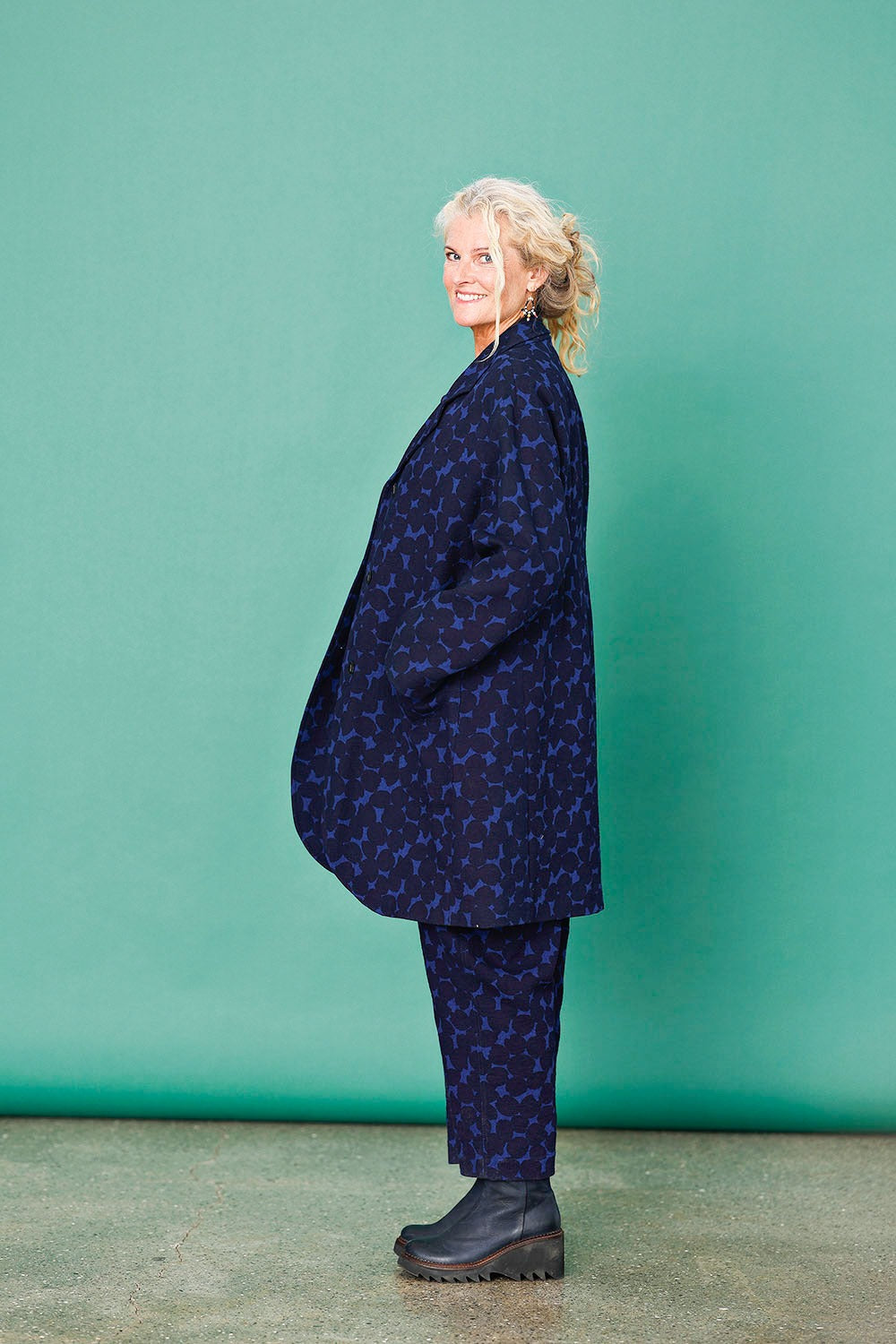 mc914b-blå blazer jakker-printed stof-mcverdi-blue jacket-2