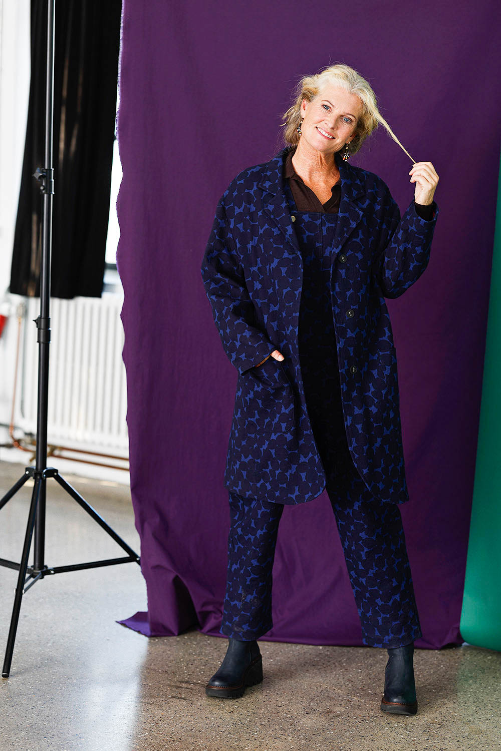 mc914b-blå blazer jakker-printed stof-mcverdi-blue jacket-5