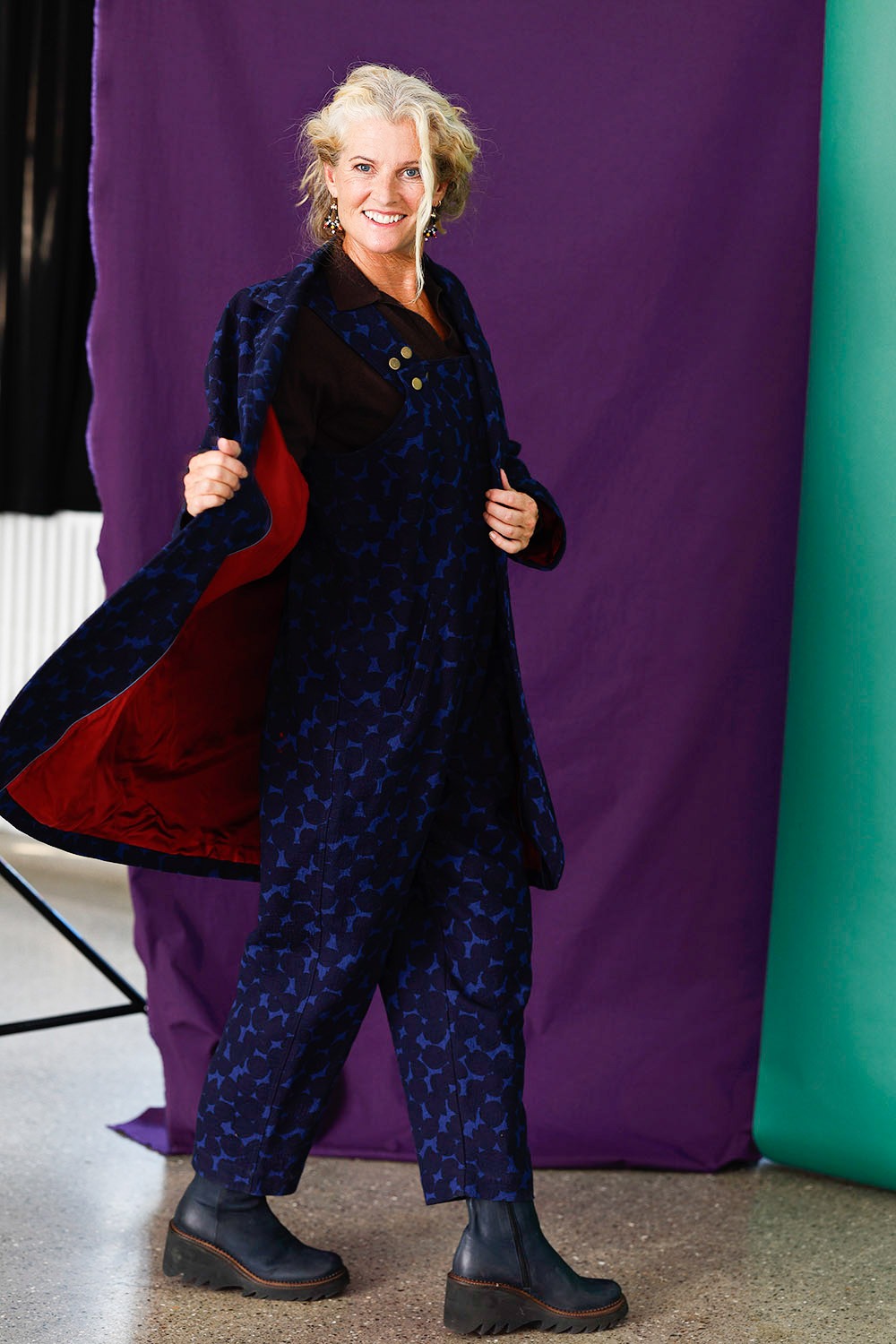 mc914b-blå blazer jakker-printed stof-mcverdi-blue jacket-6