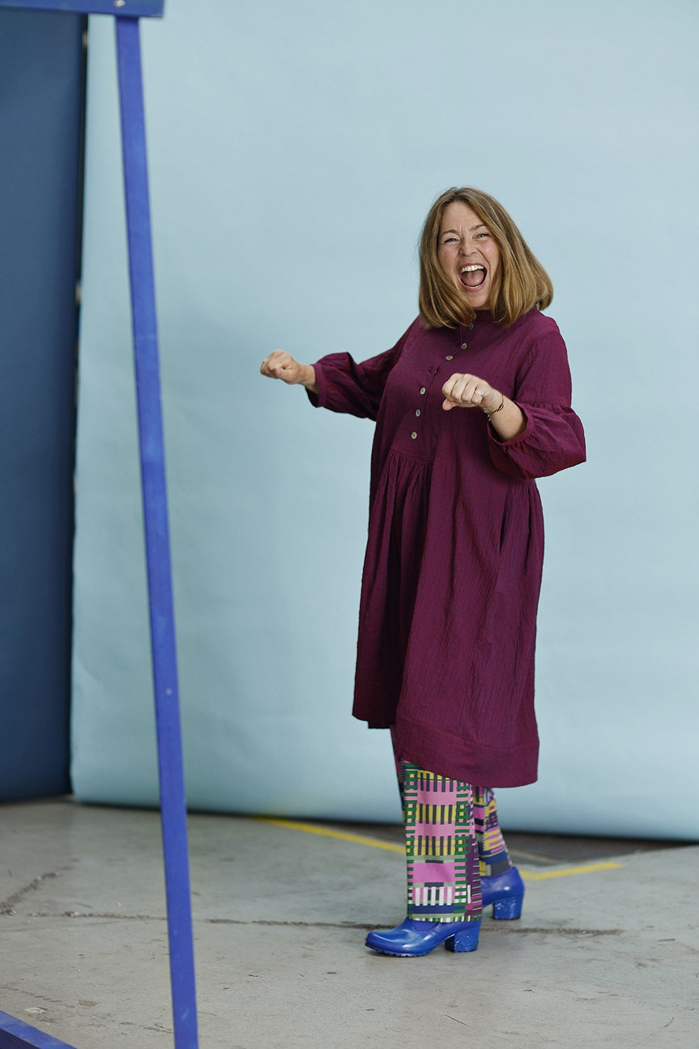 mc911c-pink loose fitted dress-mcverdi-vinterkjole med løst snit-9