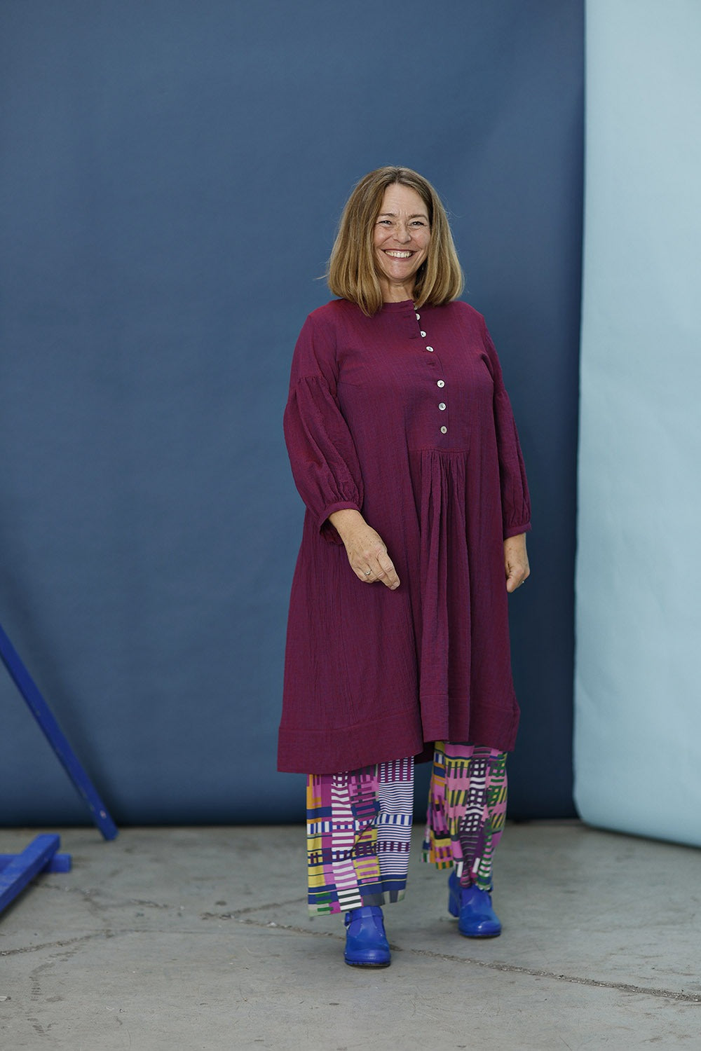 mc911c-pink loose fitted dress-mcverdi-vinterkjole med løst snit