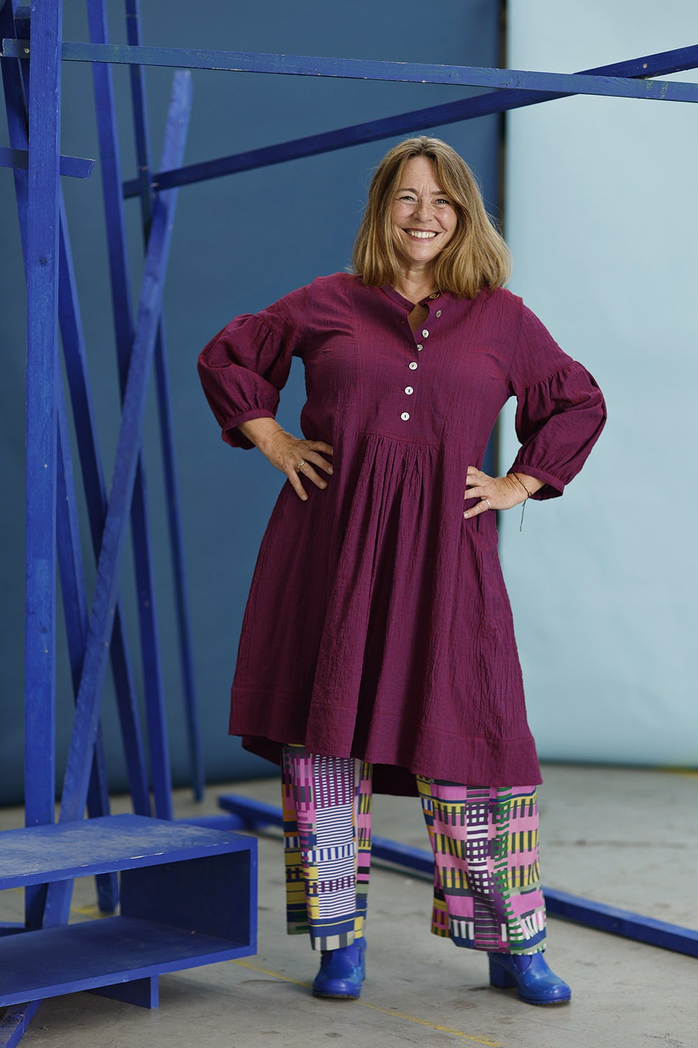 mc911c-pink loose fitted dress-mcverdi-vinterkjole med løst snit-2