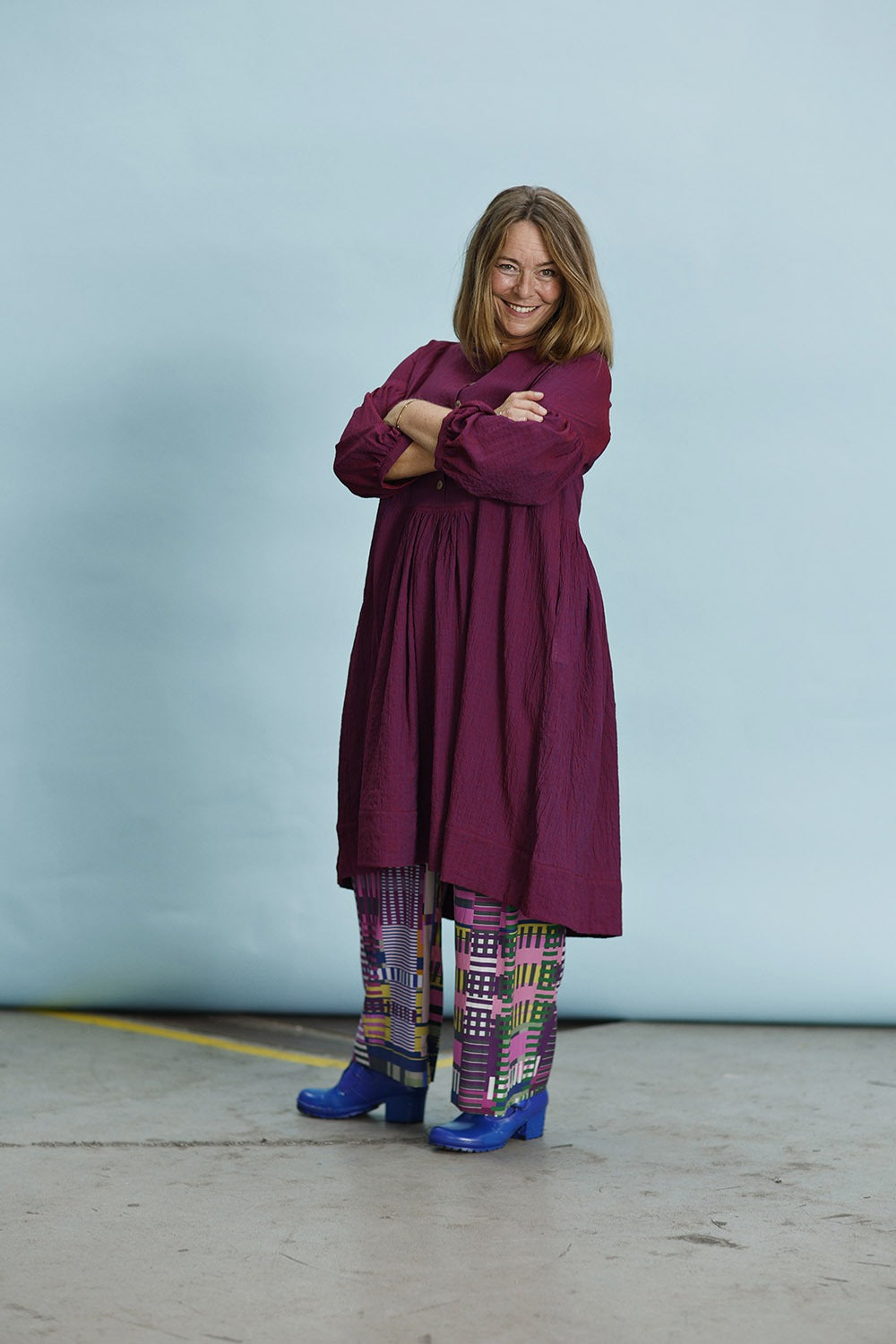 mc911c-pink loose fitted dress-mcverdi-vinterkjole med løst snit-7