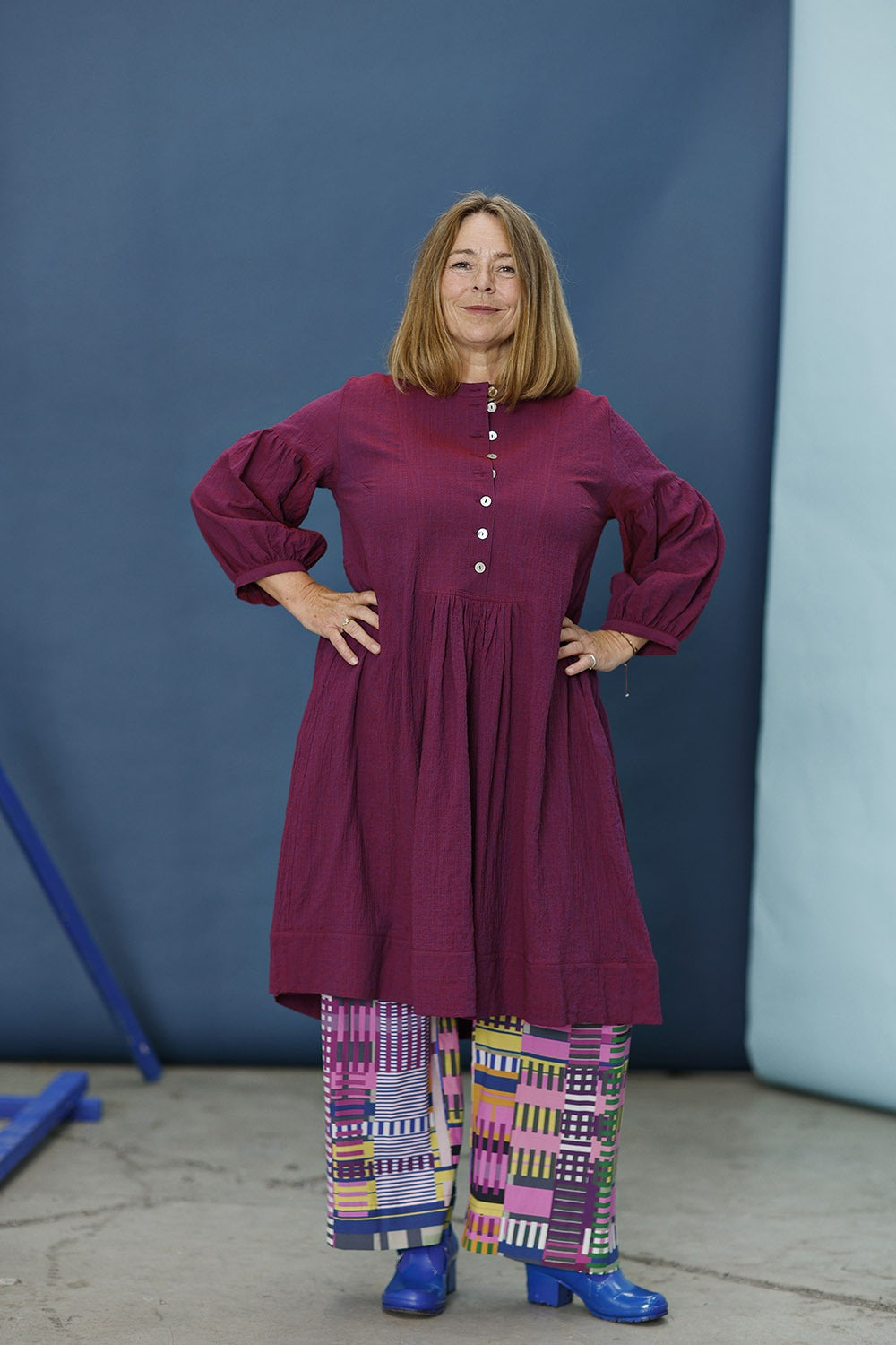 mc911c-pink loose fitted dress-mcverdi-vinterkjole med løst snit-8