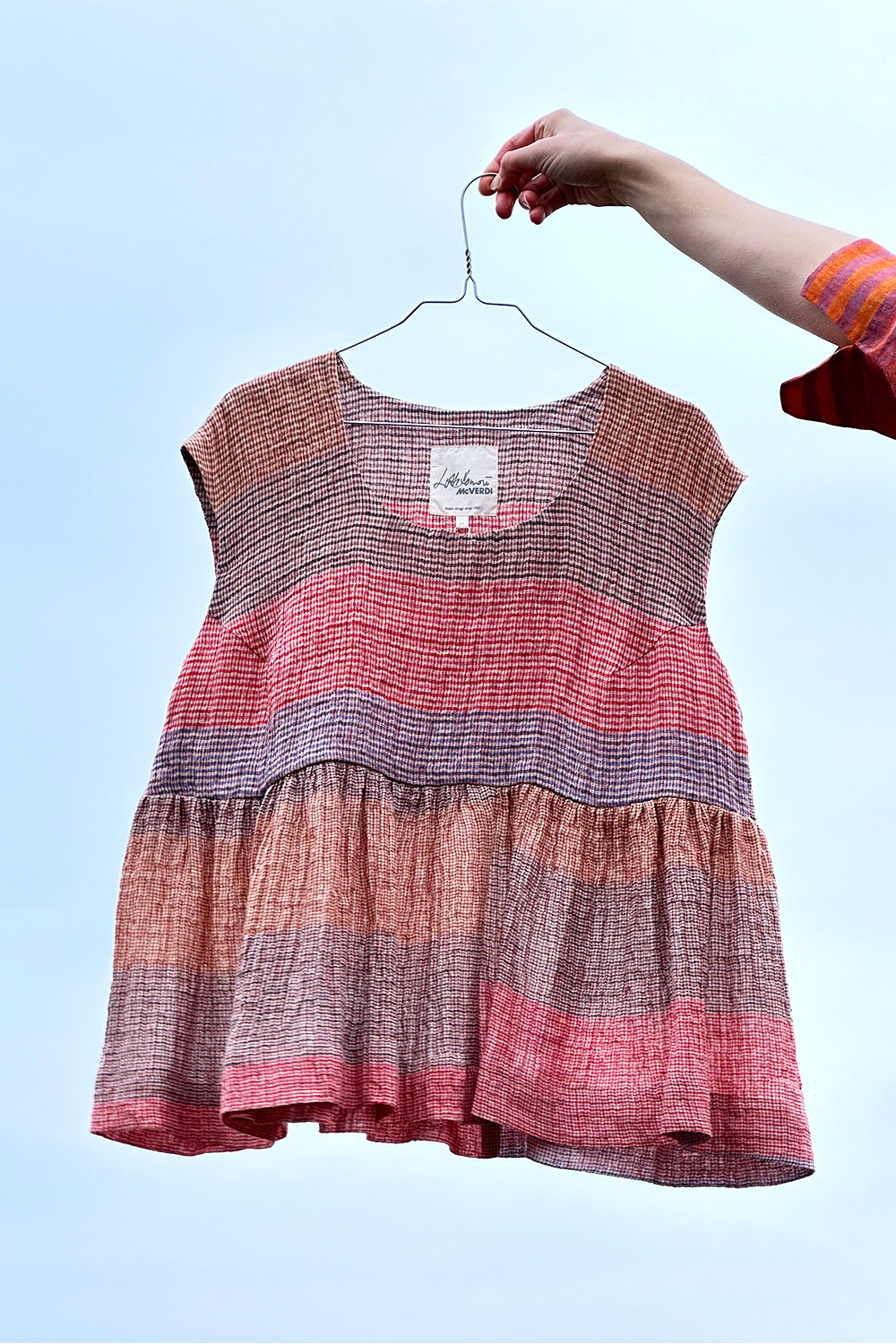 mc925a-orange-blå-shirt-sommer-sommertop-mcverdi-rød-red-blue