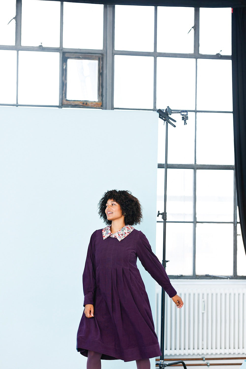 mc946c-violet corduroy dress-mcverdi-purple-lilla kjole-fløjl-8