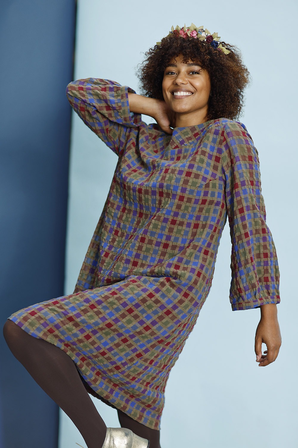 mc948b-gr23-ternet kjole-mcverdi-checkered dress-winter dress cotton-4-kopi