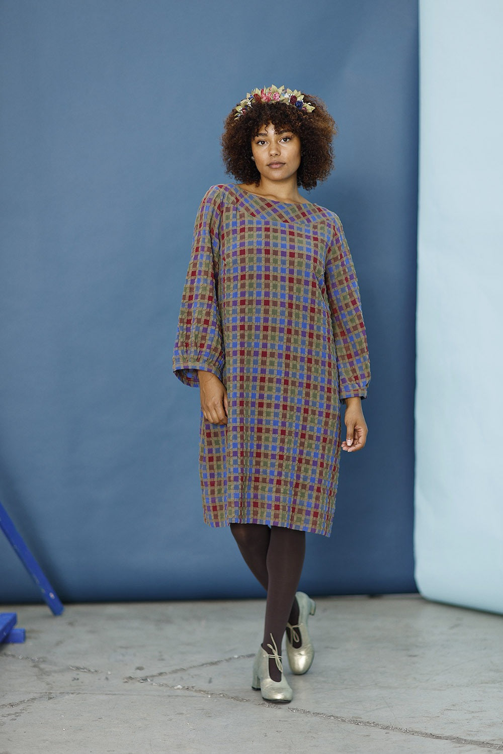 mc948b-gr23-ternet kjole-mcverdi-checkered dress-winter dress cotton-7-kopi