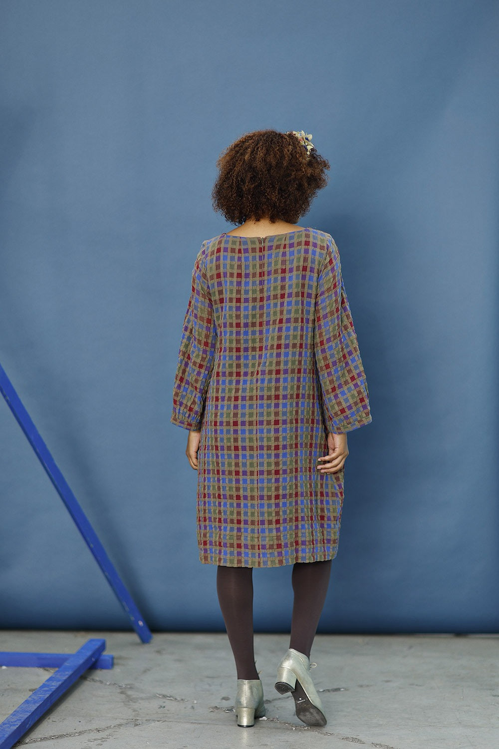 mc948b-gr23-ternet kjole-mcverdi-checkered dress-winter dress cotton-kopi