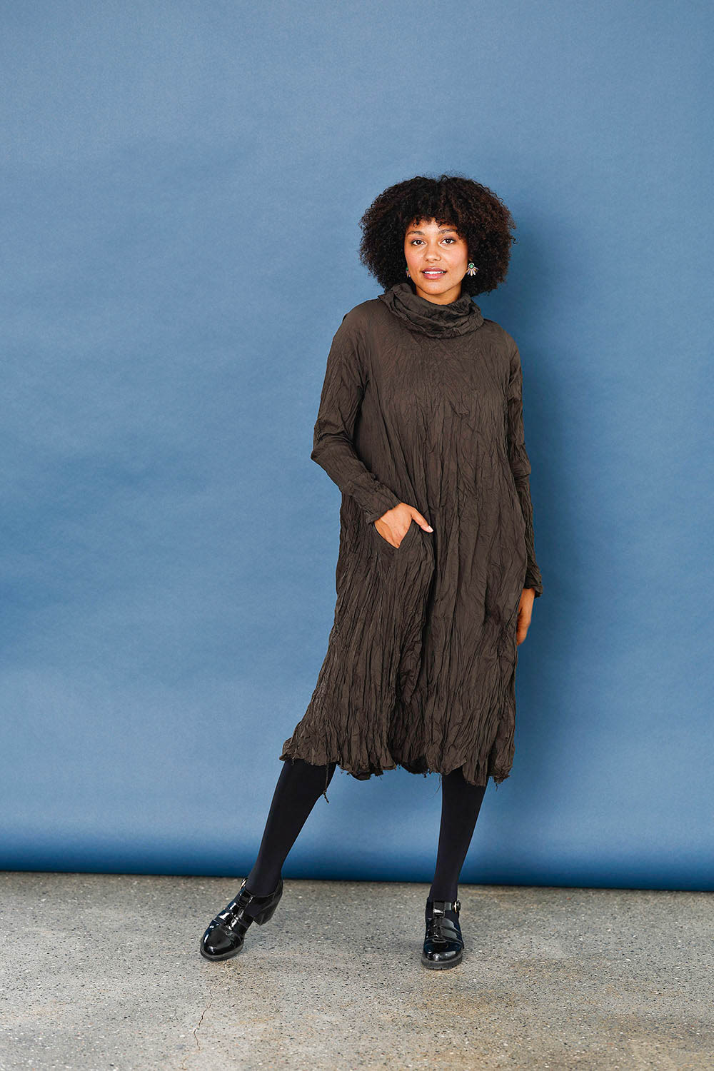 lichlieb-teak-privatsachen-brun-kjole-mcverdi-krøllet-bomuldskjole-5